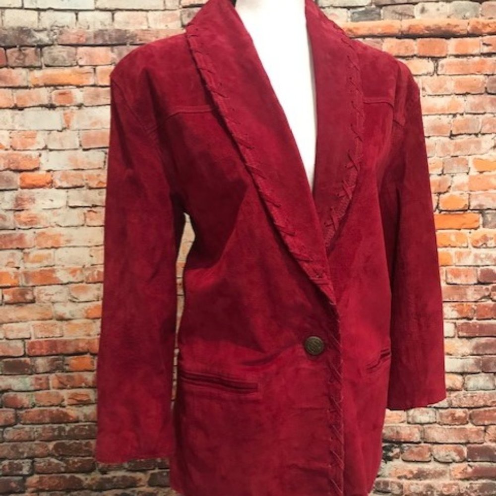 Vtg Rallee Pig Split One Button Blazer Jacket - image 1